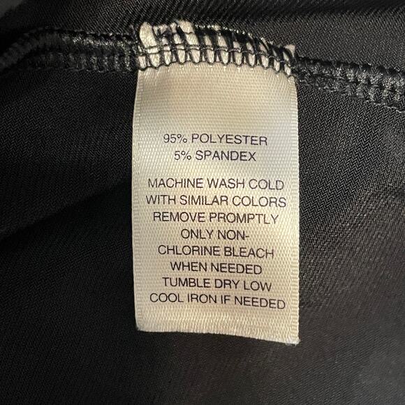 WHBM Tiered Flapper Dress Womens XL Black Paisley Sleeveless Flouncy Career - Picture 6 of 10